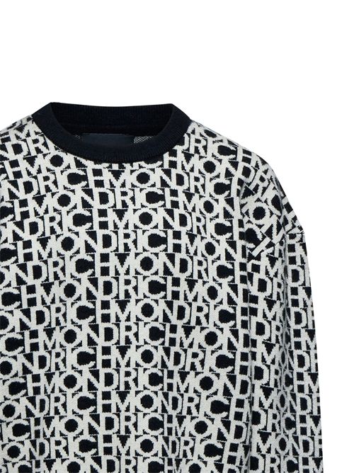 Maglia con loghi RICHMOND | RBA25042MABIANCO NERO